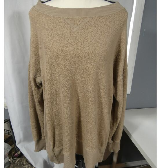 Aerie Small Pull Over Sweatshirt Side Slits Casual Oversized - Picture 1 of 6